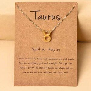 🎉 New Taurus Zodiac Gold Plated Necklace